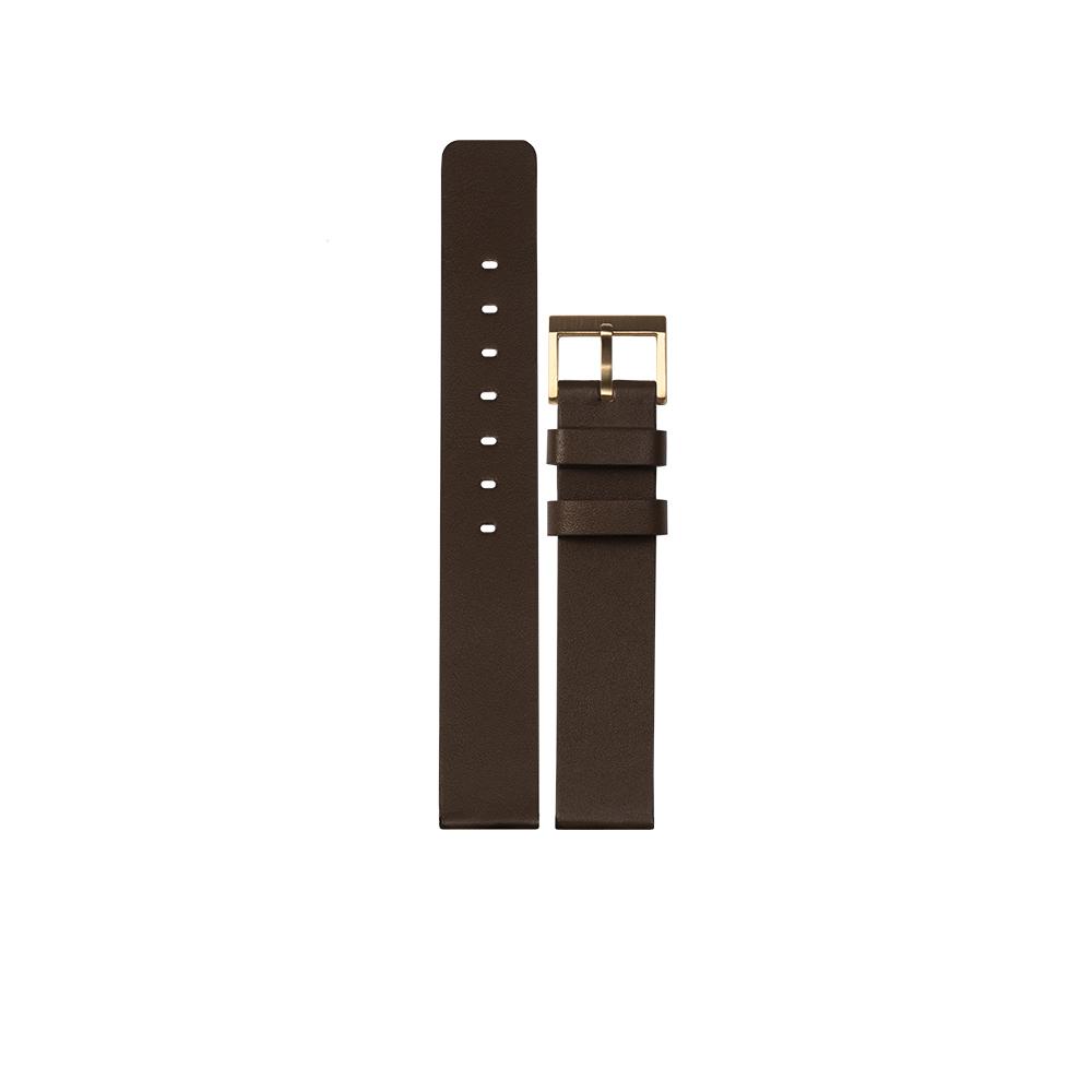 Leff Amsterdam LT74023 Tube Watch T32 : Strap Brass / Brown Leather